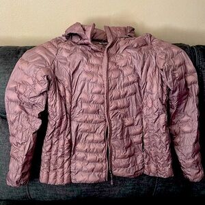Women’s Large puffer jacket in mauve pink